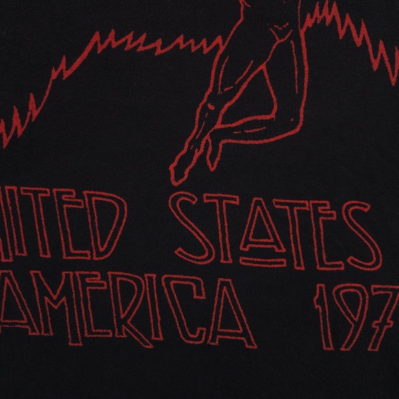 Led Zeppelin T-Shirt Men's XL Black Red Icarus USA 1977 Tour Graphic Band Tee - Picture 3 of 9